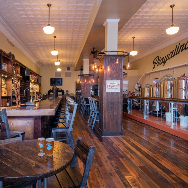 Interior of Brewery - Playalinda Brewing Company Hardware Store Location