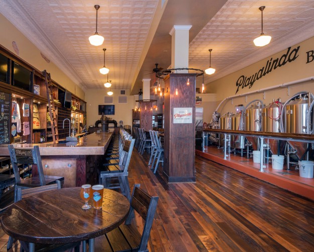 Interior of Brewery - Playalinda Brewing Company Hardware Store Location