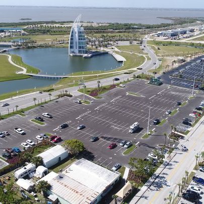 Canaveral Port Authority Cove Parking Lot Re-Construction Aerial Image 2