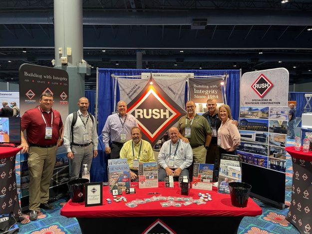 RUSH Construction attends AHCA Seminar 2021 The RUSH team exhibiting at Agency for Health Care Administration Seminar 2021